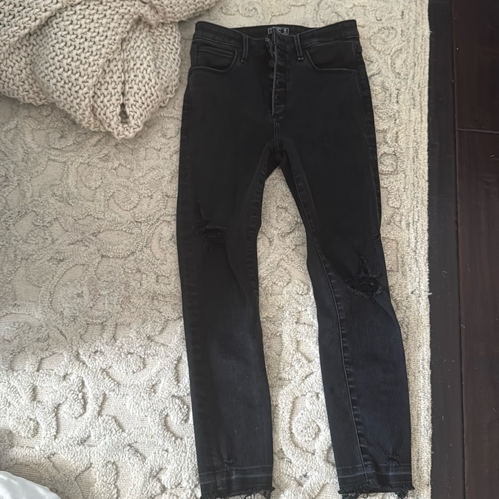 Abercrombie and force Simone high rise ankle button fly